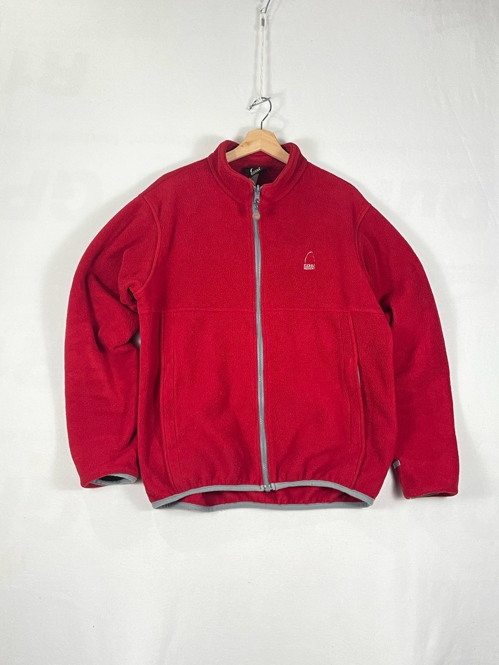 Vintage Sierra Designs Full Zip Red Fleece Jacket Made In Canada Sz L